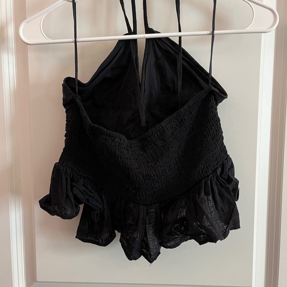 Free People Halter Neck Tank Top Black Womens Size XSmall - Picture 3 of 4